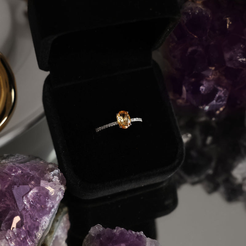 'Marry me' Citrine Crystal Ring