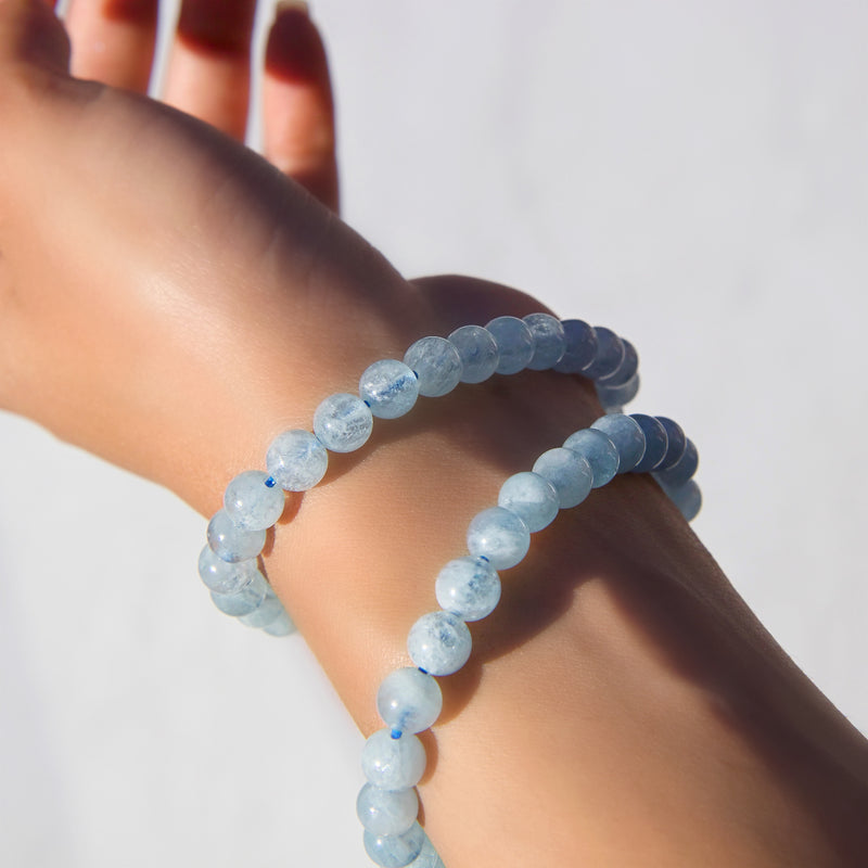 Aquamarine Crystal Bracelet.