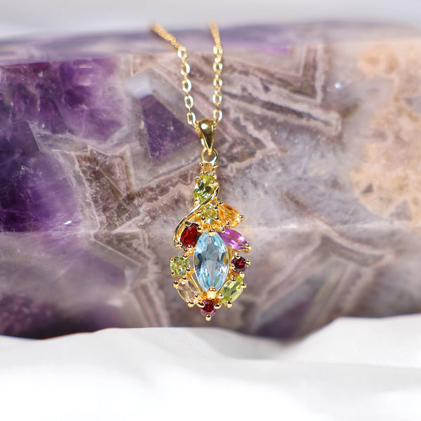 Fairy Twist Gold Crystal Necklace