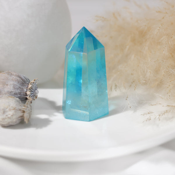 (Rare) Aqua Aura Crystal Point - Beau Life