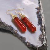 Carnelian Point Earrings